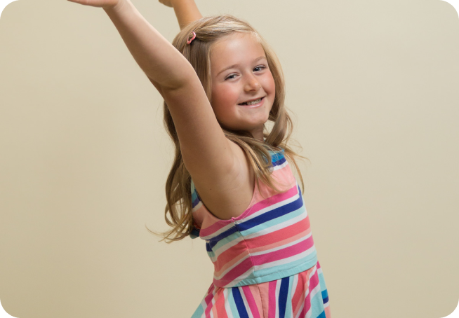 happy jumping girl