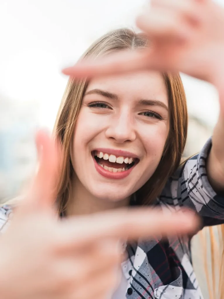 Happy teen with a nice smile