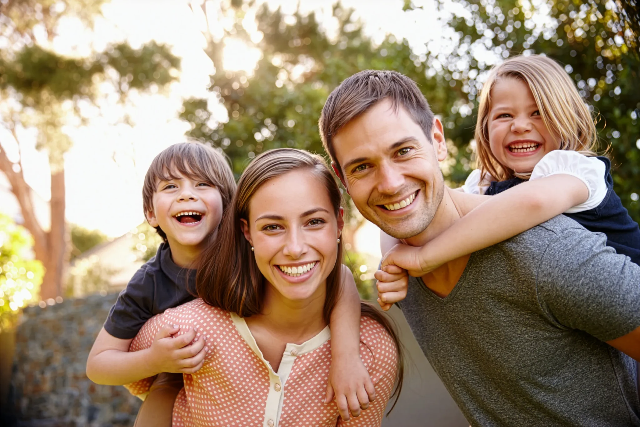 Family In A Summer Setting